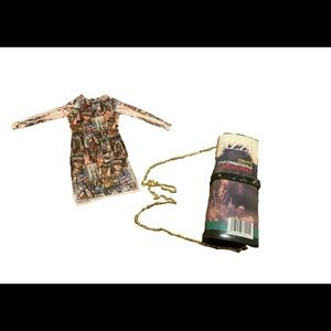 “Be the issue”vogue like transparent Dress&clutch